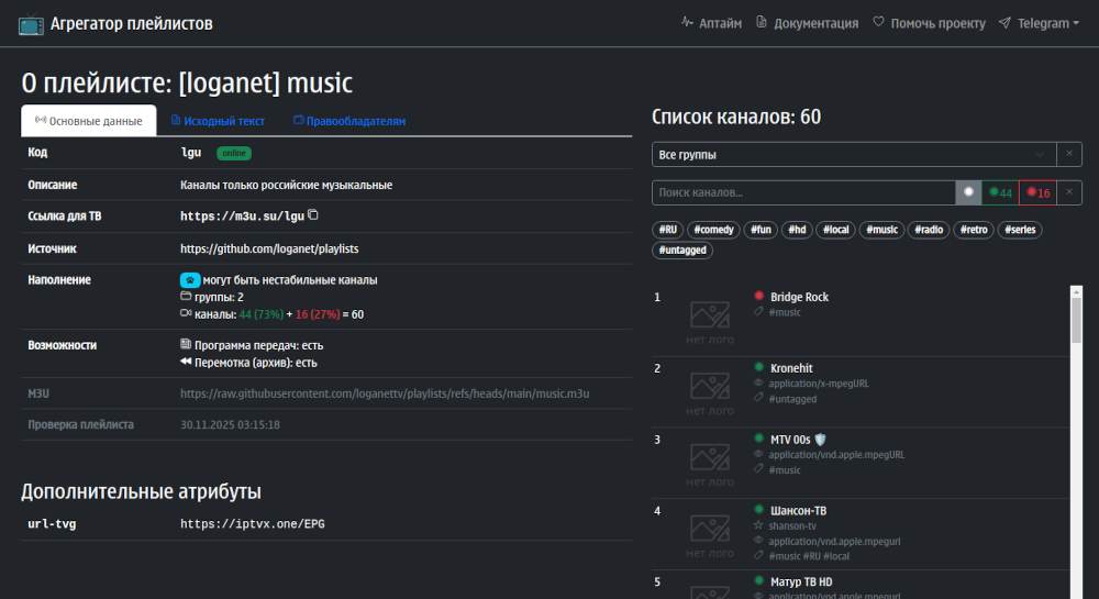 Вкладка "Основная информация"